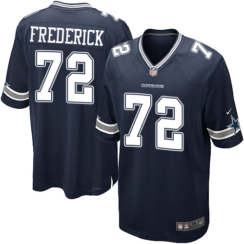 Men's Nike Dallas Cowboys #72 Travis Frederick Game Navy Blue Team Color NFL Jersey