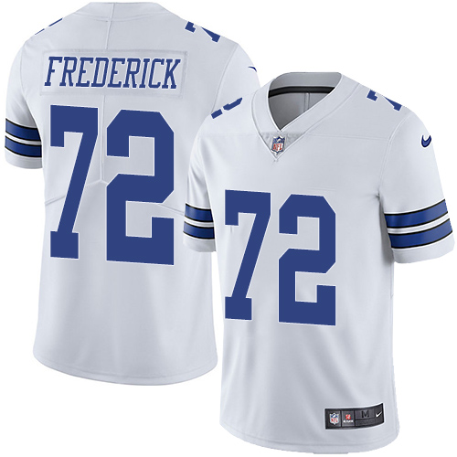 Men's Nike Dallas Cowboys #72 Travis Frederick White Vapor Untouchable Limited Player NFL Jersey
