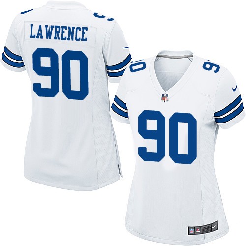 Women's Nike Dallas Cowboys #90 Demarcus Lawrence Game White NFL Jersey