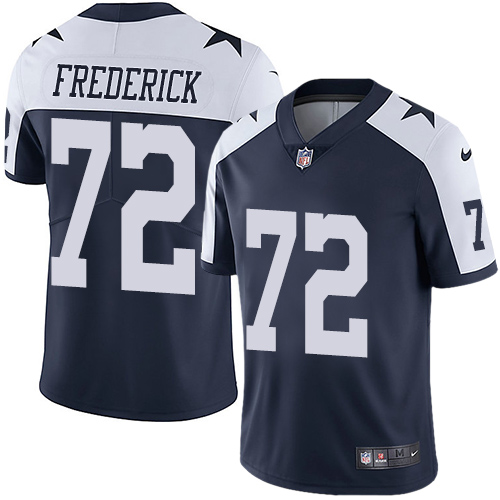 Youth Nike Dallas Cowboys #72 Travis Frederick Navy Blue Throwback Alternate Vapor Untouchable Limited Player NFL Jersey