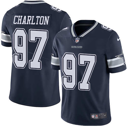 Men's Nike Dallas Cowboys #97 Taco Charlton Navy Blue Team Color Vapor Untouchable Limited Player NFL Jersey