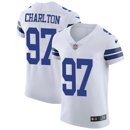 Men's Nike Dallas Cowboys #97 Taco Charlton White Vapor Untouchable Elite Player NFL Jersey