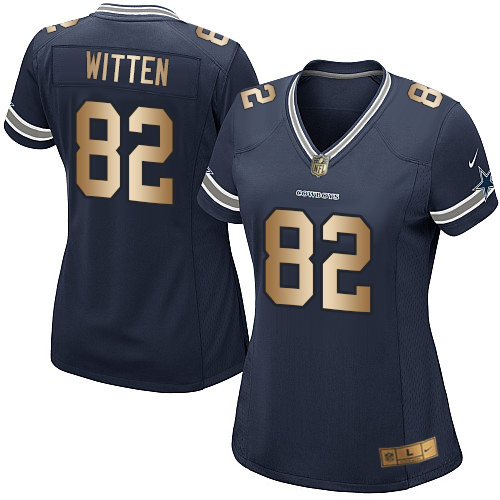 Women's Nike Dallas Cowboys #82 Jason Witten Elite Navy/Gold Team Color NFL Jersey