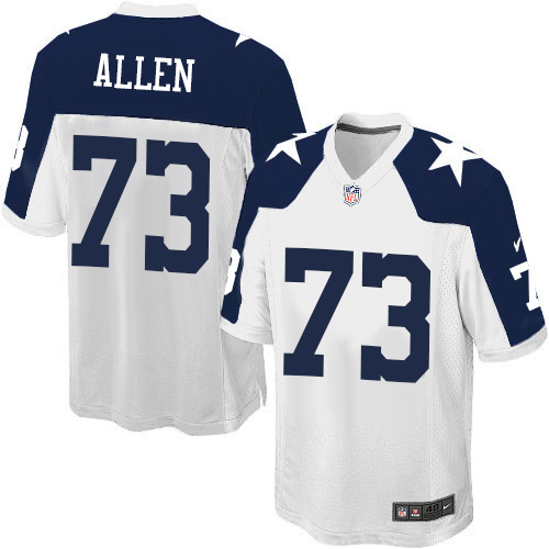 Men's Nike Dallas Cowboys #73 Larry Allen Game White Throwback Alternate NFL Jersey