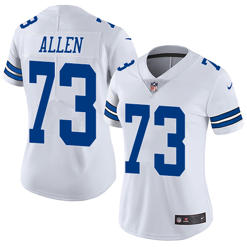 Women's Nike Dallas Cowboys #73 Larry Allen White Vapor Untouchable Elite Player NFL Jersey