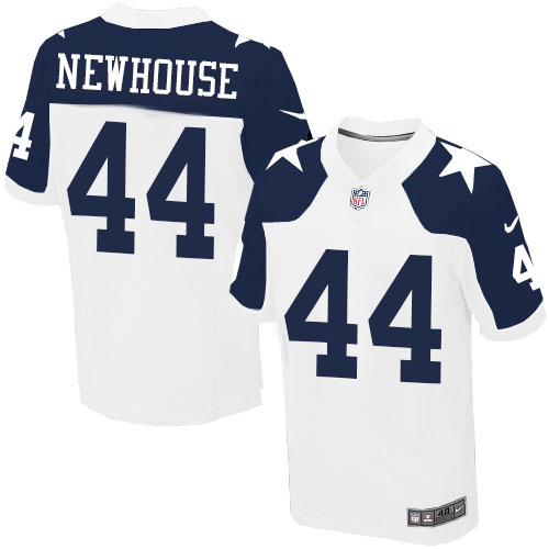 Men's Nike Dallas Cowboys #44 Robert Newhouse Elite White Throwback Alternate NFL Jersey