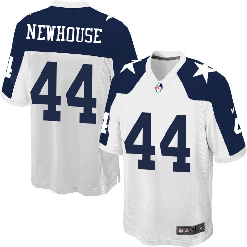 Men's Nike Dallas Cowboys #44 Robert Newhouse Game White Throwback Alternate NFL Jersey