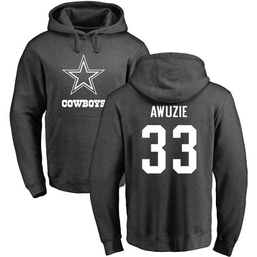 NFL Nike Dallas Cowboys #33 Chidobe Awuzie Ash One Color Pullover Hoodie