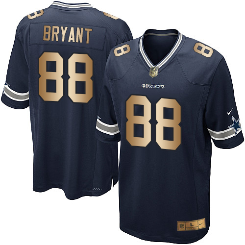 Youth Nike Dallas Cowboys #88 Dez Bryant Elite Navy/Gold Team Color NFL Jersey