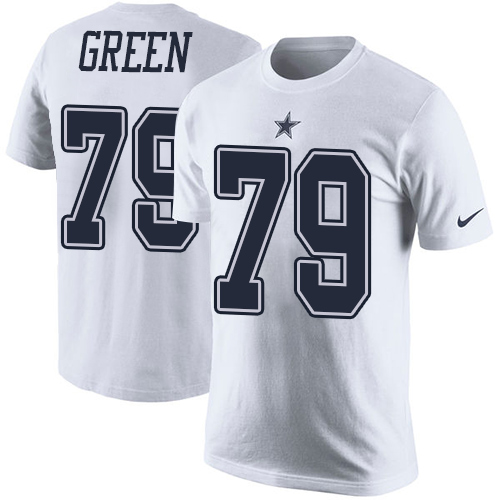 NFL Men's Nike Dallas Cowboys #79 Chaz Green White Rush Pride Name & Number T-Shirt