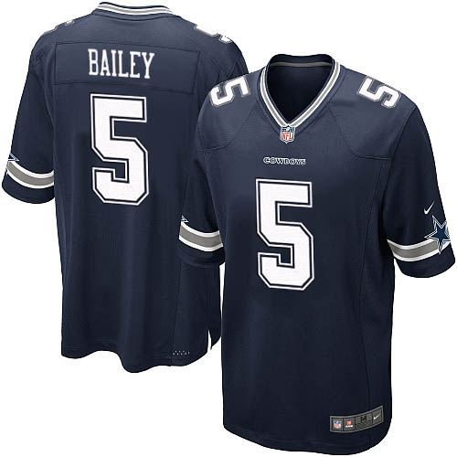 Men's Nike Dallas Cowboys #5 Dan Bailey Game Navy Blue Team Color NFL Jersey