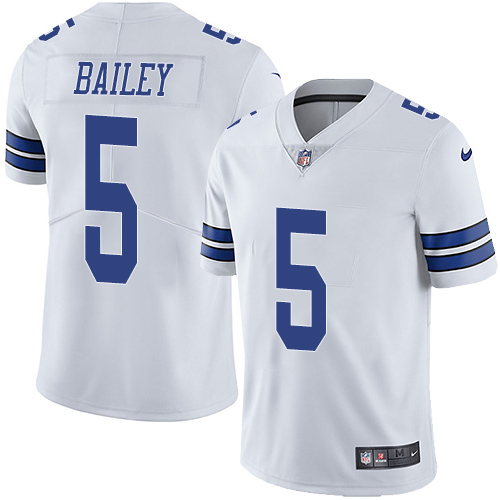 Men's Nike Dallas Cowboys #5 Dan Bailey White Vapor Untouchable Limited Player NFL Jersey