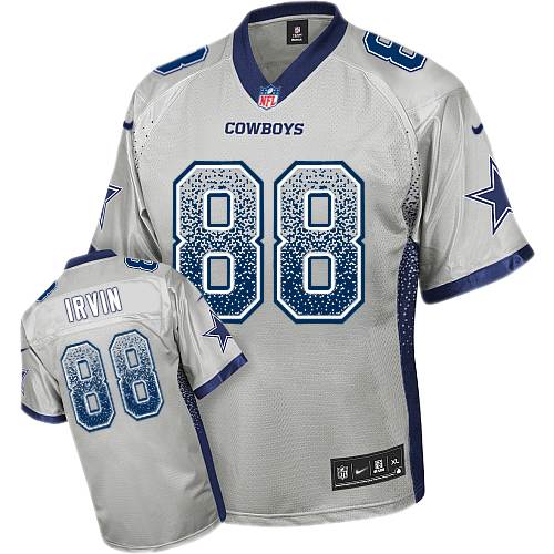 Men's Nike Dallas Cowboys #88 Michael Irvin Elite Grey Drift Fashion NFL Jersey