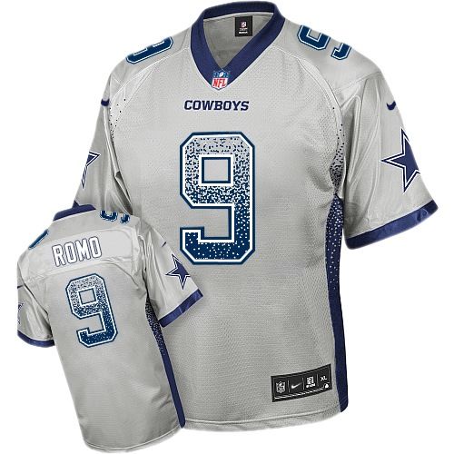Youth Nike Dallas Cowboys #9 Tony Romo Elite Grey Drift Fashion NFL Jersey