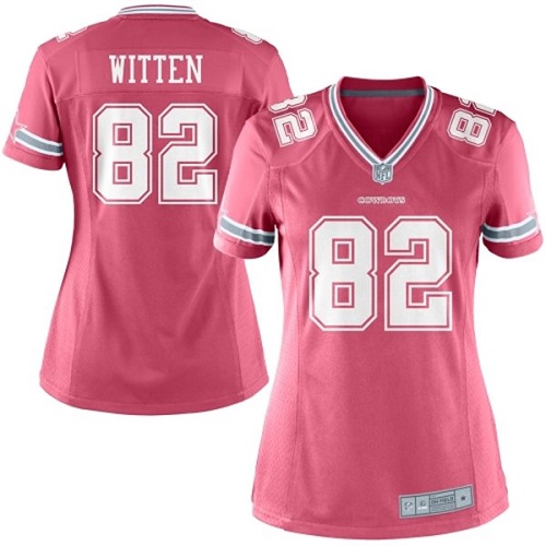 Women's Nike Dallas Cowboys #82 Jason Witten Elite Pink NFL Jersey