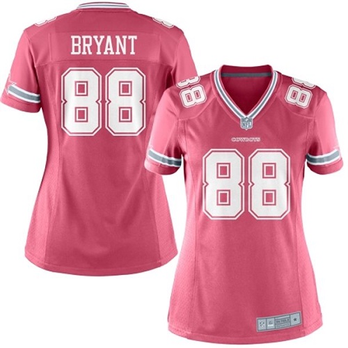 Women's Nike Dallas Cowboys #88 Dez Bryant Elite Pink NFL Jersey