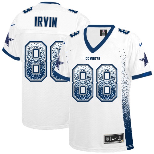 Women's Nike Dallas Cowboys #88 Michael Irvin Elite White Drift Fashion NFL Jersey