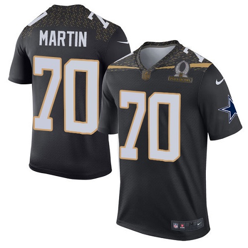 Men's Nike Dallas Cowboys #70 Zack Martin Elite Black Team Irvin 2016 Pro Bowl NFL Jersey