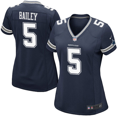 Women's Nike Dallas Cowboys #5 Dan Bailey Game Navy Blue Team Color NFL Jersey
