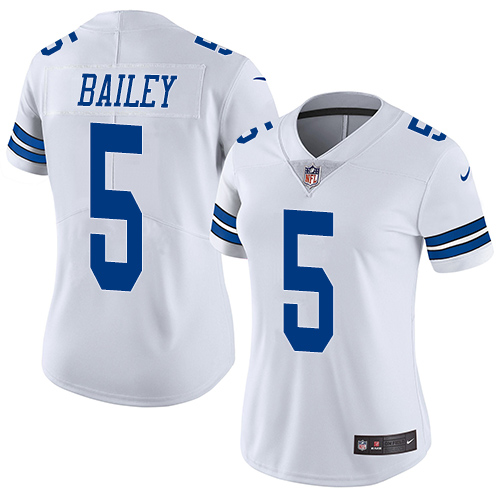 Women's Nike Dallas Cowboys #5 Dan Bailey White Vapor Untouchable Elite Player NFL Jersey
