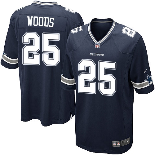 Men's Nike Dallas Cowboys #25 Xavier Woods Game Navy Blue Team Color NFL Jersey