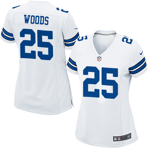 Women's Nike Dallas Cowboys #25 Xavier Woods Game White NFL Jersey