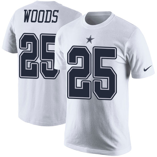 NFL Men's Nike Dallas Cowboys #25 Xavier Woods White Rush Pride Name & Number T-Shirt