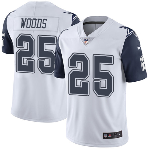 Youth Nike Dallas Cowboys #25 Xavier Woods Limited White Rush Vapor Untouchable NFL Jersey