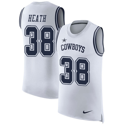 Men's Nike Dallas Cowboys #38 Jeff Heath White Rush Player Name & Number Tank Top NFL Jersey