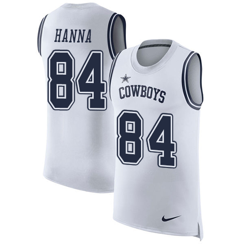Men's Nike Dallas Cowboys #84 James Hanna White Rush Player Name & Number Tank Top NFL Jersey