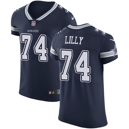 Men's Nike Dallas Cowboys #74 Bob Lilly Navy Blue Team Color Vapor Untouchable Elite Player NFL Jersey