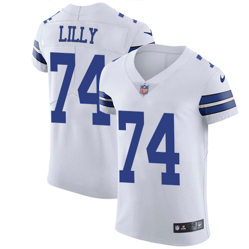 Men's Nike Dallas Cowboys #74 Bob Lilly White Vapor Untouchable Elite Player NFL Jersey