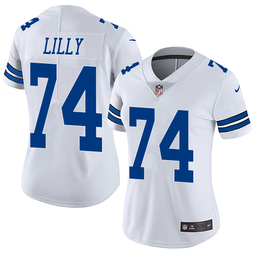 Women's Nike Dallas Cowboys #74 Bob Lilly White Vapor Untouchable Elite Player NFL Jersey