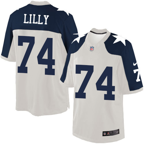 Men's Nike Dallas Cowboys #74 Bob Lilly Limited White Throwback Alternate NFL Jersey