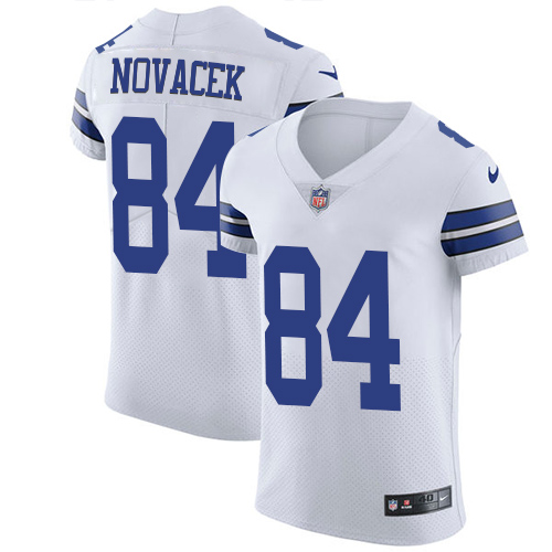 Men's Nike Dallas Cowboys #84 Jay Novacek White Vapor Untouchable Elite Player NFL Jersey