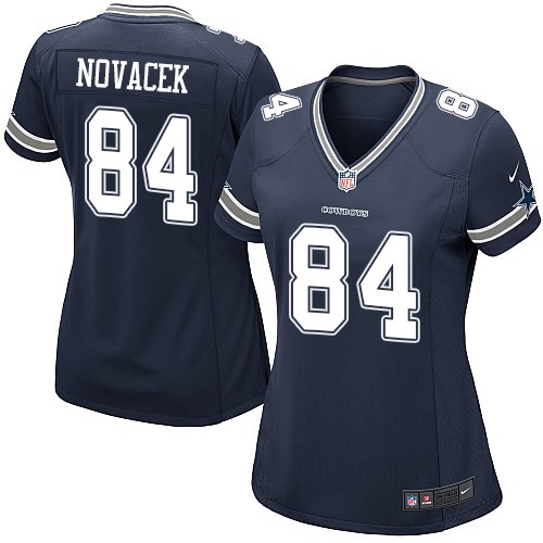 Women's Nike Dallas Cowboys #84 Jay Novacek Game Navy Blue Team Color NFL Jersey