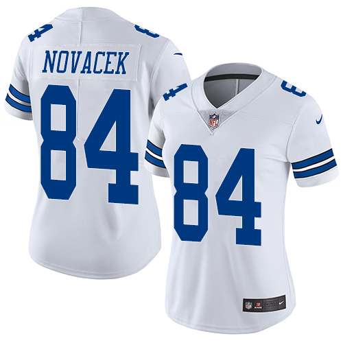 Women's Nike Dallas Cowboys #84 Jay Novacek White Vapor Untouchable Elite Player NFL Jersey