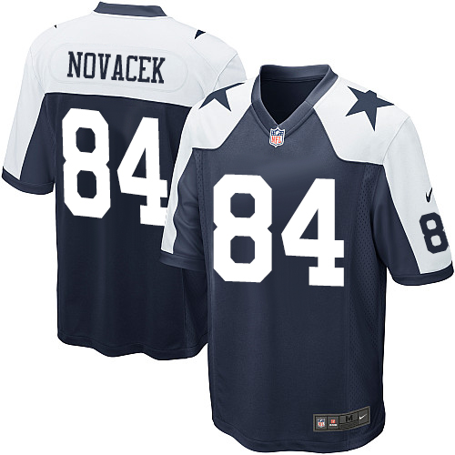 Men's Nike Dallas Cowboys #84 Jay Novacek Game Navy Blue Throwback Alternate NFL Jersey