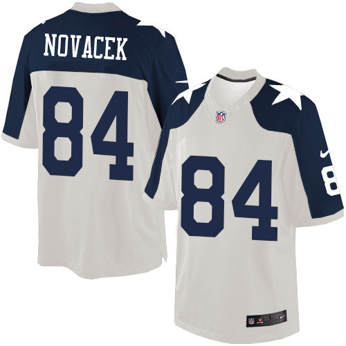 Men's Nike Dallas Cowboys #84 Jay Novacek Limited White Throwback Alternate NFL Jersey