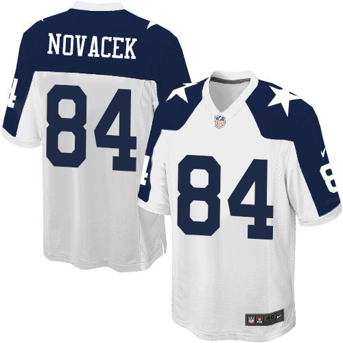 Men's Nike Dallas Cowboys #84 Jay Novacek Game White Throwback Alternate NFL Jersey