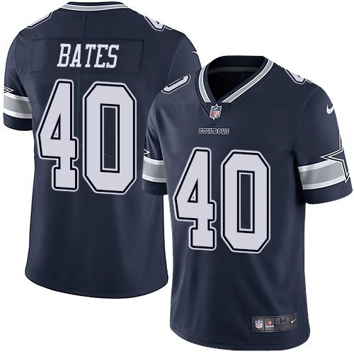 Men's Nike Dallas Cowboys #40 Bill Bates Navy Blue Team Color Vapor Untouchable Limited Player NFL Jersey