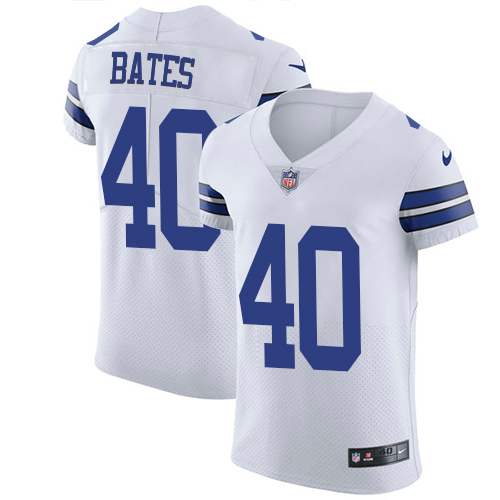 Men's Nike Dallas Cowboys #40 Bill Bates White Vapor Untouchable Elite Player NFL Jersey
