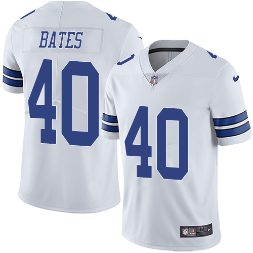 Men's Nike Dallas Cowboys #40 Bill Bates White Vapor Untouchable Limited Player NFL Jersey