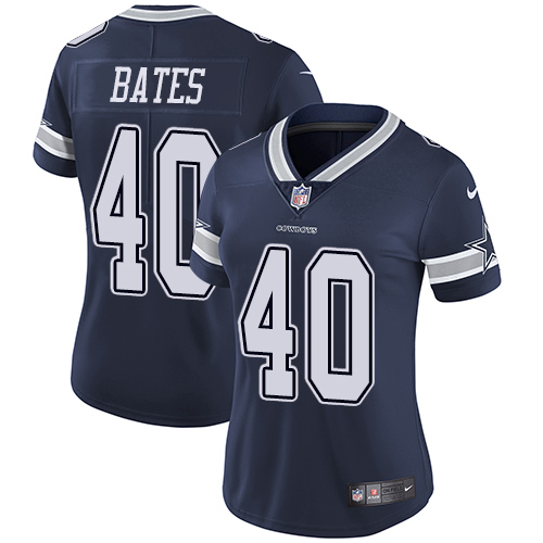 Women's Nike Dallas Cowboys #40 Bill Bates Navy Blue Team Color Vapor Untouchable Elite Player NFL Jersey