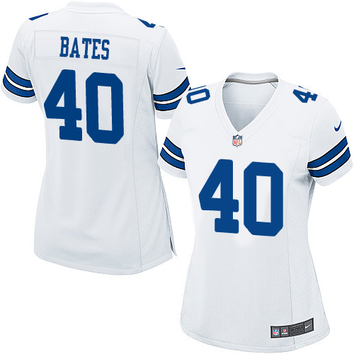 Women's Nike Dallas Cowboys #40 Bill Bates Game White NFL Jersey
