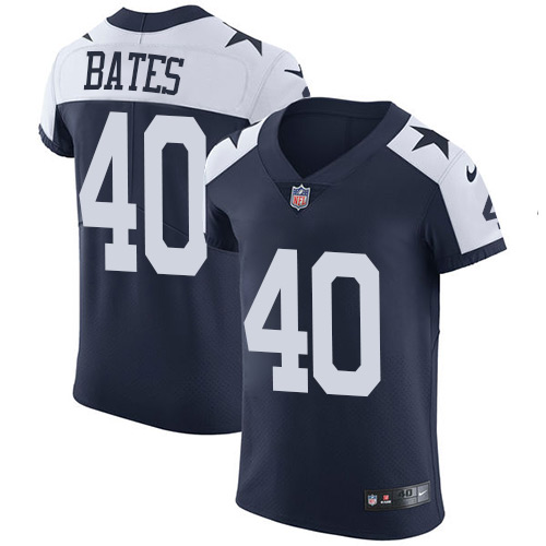 Men's Nike Dallas Cowboys #40 Bill Bates Navy Blue Alternate Vapor Untouchable Elite Player NFL Jersey