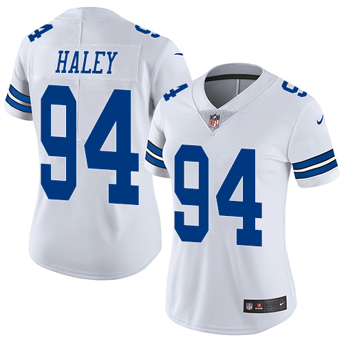 Women's Nike Dallas Cowboys #94 Charles Haley White Vapor Untouchable Limited Player NFL Jersey
