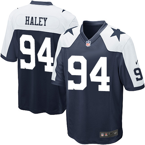 Men's Nike Dallas Cowboys #94 Charles Haley Game Navy Blue Throwback Alternate NFL Jersey