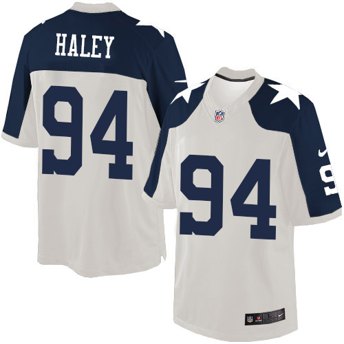 Men's Nike Dallas Cowboys #94 Charles Haley Limited White Throwback Alternate NFL Jersey