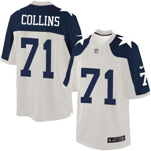 Men's Nike Dallas Cowboys #71 La'el Collins Limited White Throwback Alternate NFL Jersey